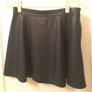 Abercrombie & Fitch faux leather black skirt